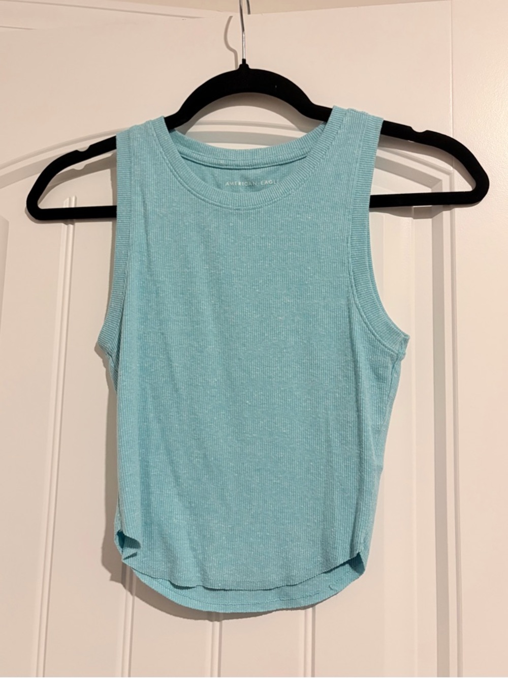 American Eagle Outfitters Light Aqua Ribbed Tank | Size Small
